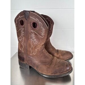 Ariat 10029761 Kids Brown Leather Western Cowboy Boots‎ Little Kids Size 2